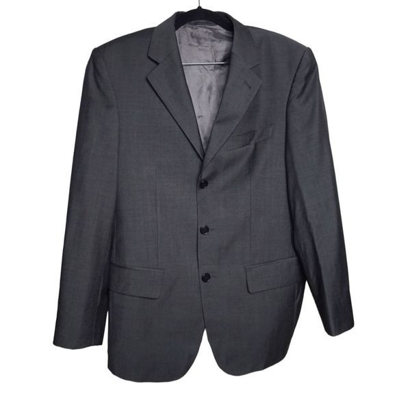 Canali Men's 48 Gray Pure Wool 3 Button Sport Coat‎ Blazer Jacket - Picture 1 of 5
